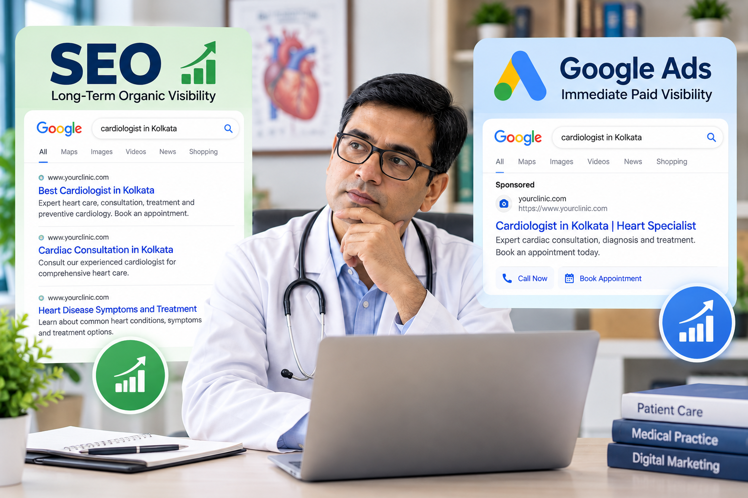 SEO vs Google Ads for Doctors: Which Is Right for Your Practice?