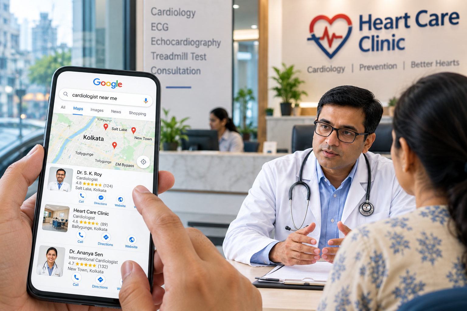 Local SEO for Doctors in Kolkata: How Patients Find Doctors on Google Maps